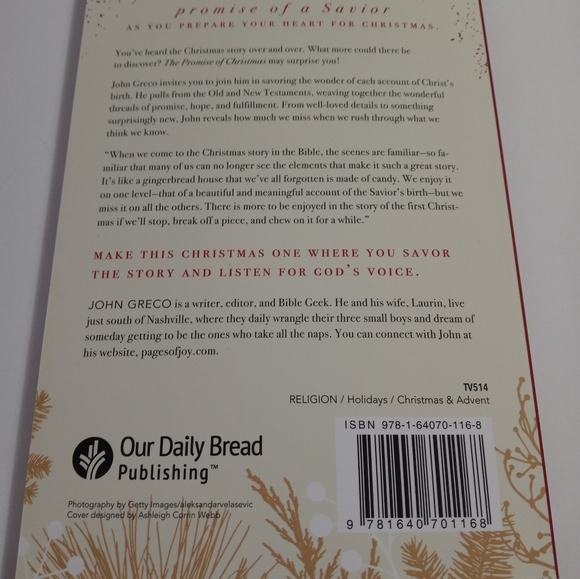 🏖 The Promise Of Christmas 25 Reflections for Advent by John Greco NIB - Picture 2 of 3